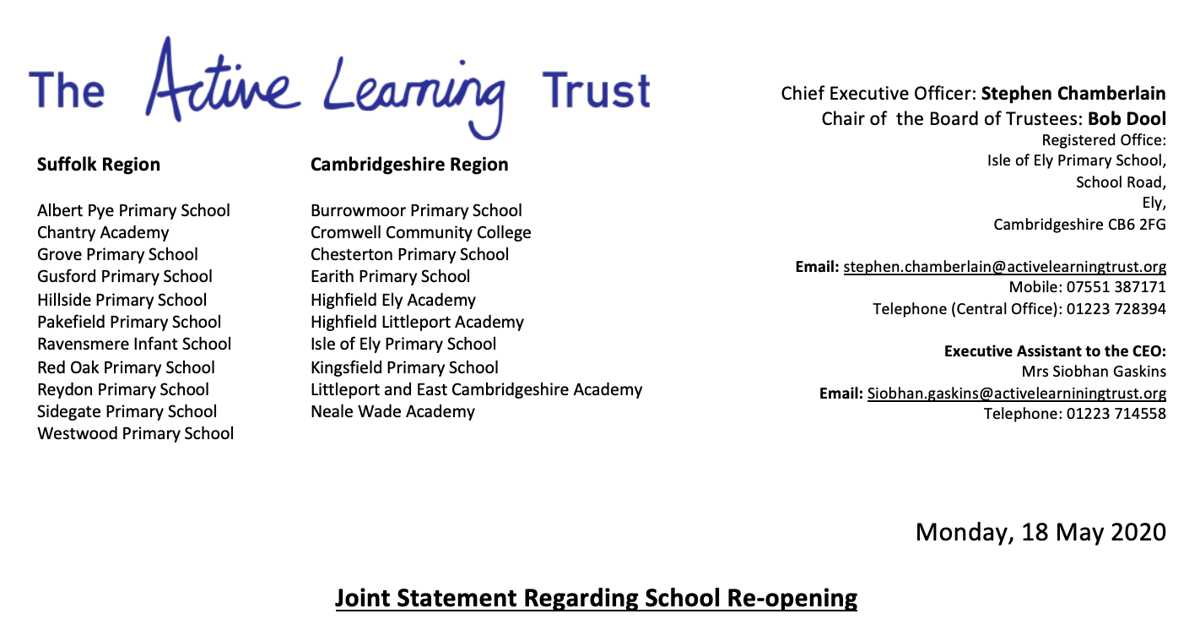 Image of Joint Statement from Trust CEOs